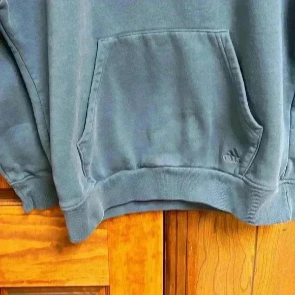 Adidas Hooded Sweatshirt Slate Blue/Gray Size M - Picture 5 of 7